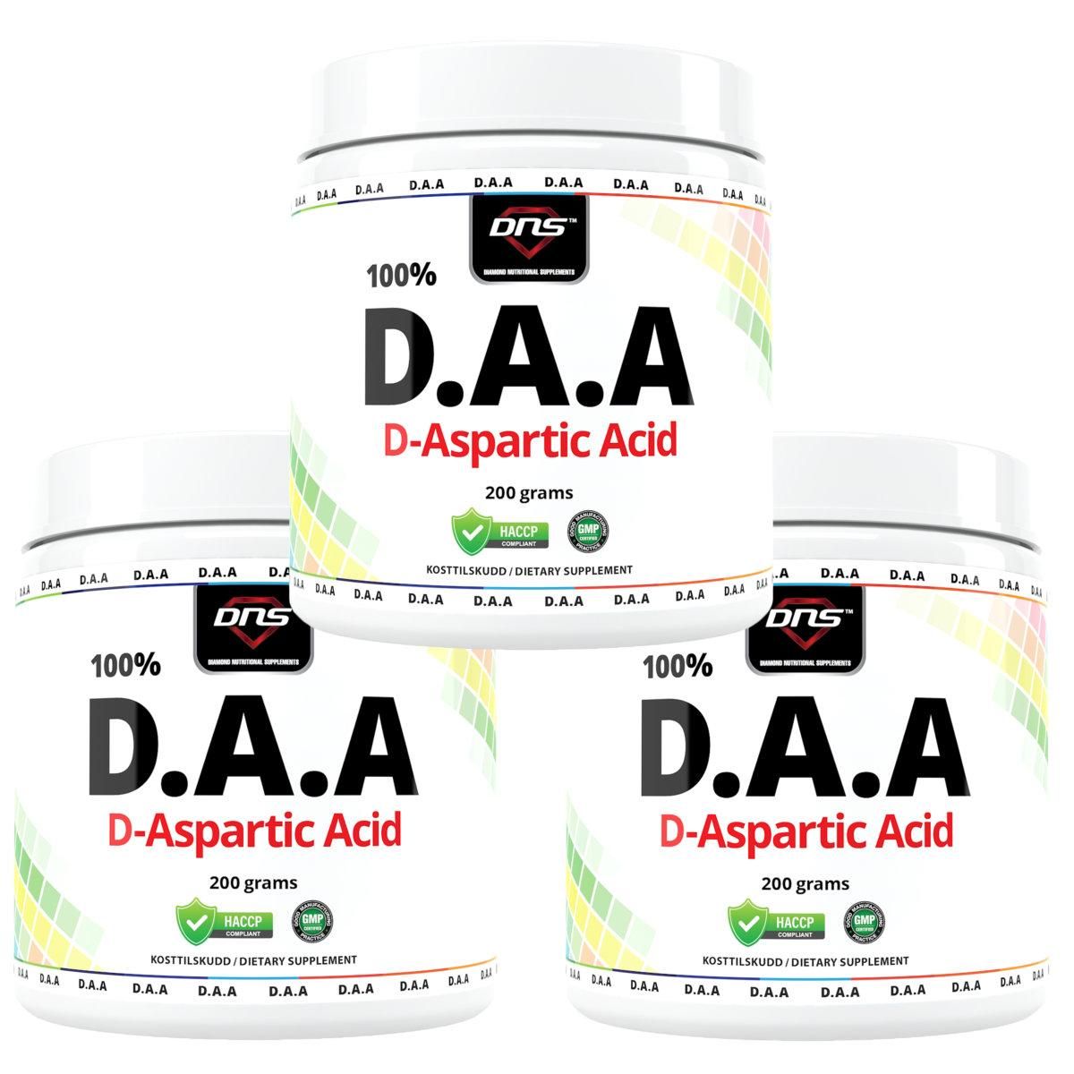 3-pack D.A.A D-Aspartic Acid - 3 x 200g