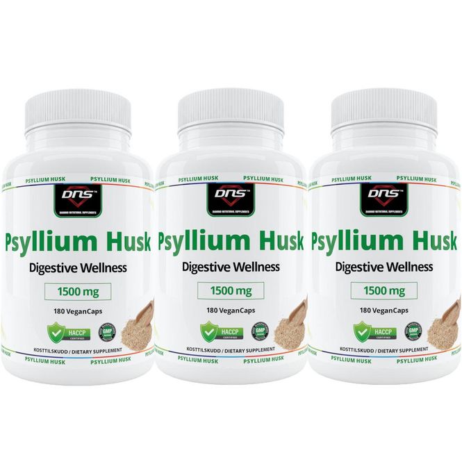 Hovedbilde 3-pack Psyllium Husk (Psylliumfrø) - 3 x 180 kapsler