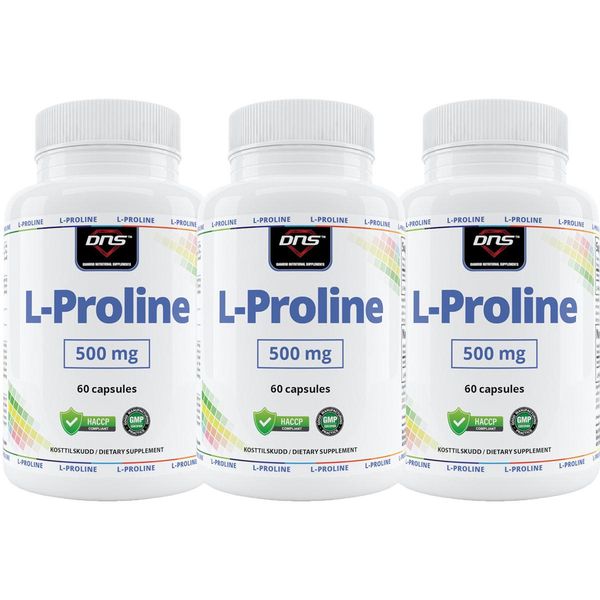 3-pack L-Proline - 500 mg - 3 x 60 kapsler