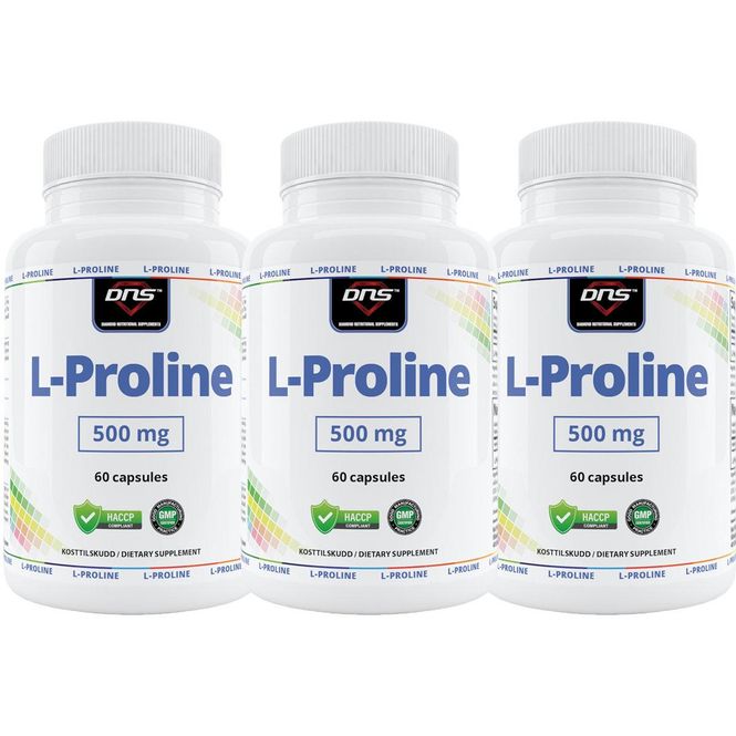 Hovedbilde 3-pack L-Proline - 500 mg - 3 x 60 kapsler