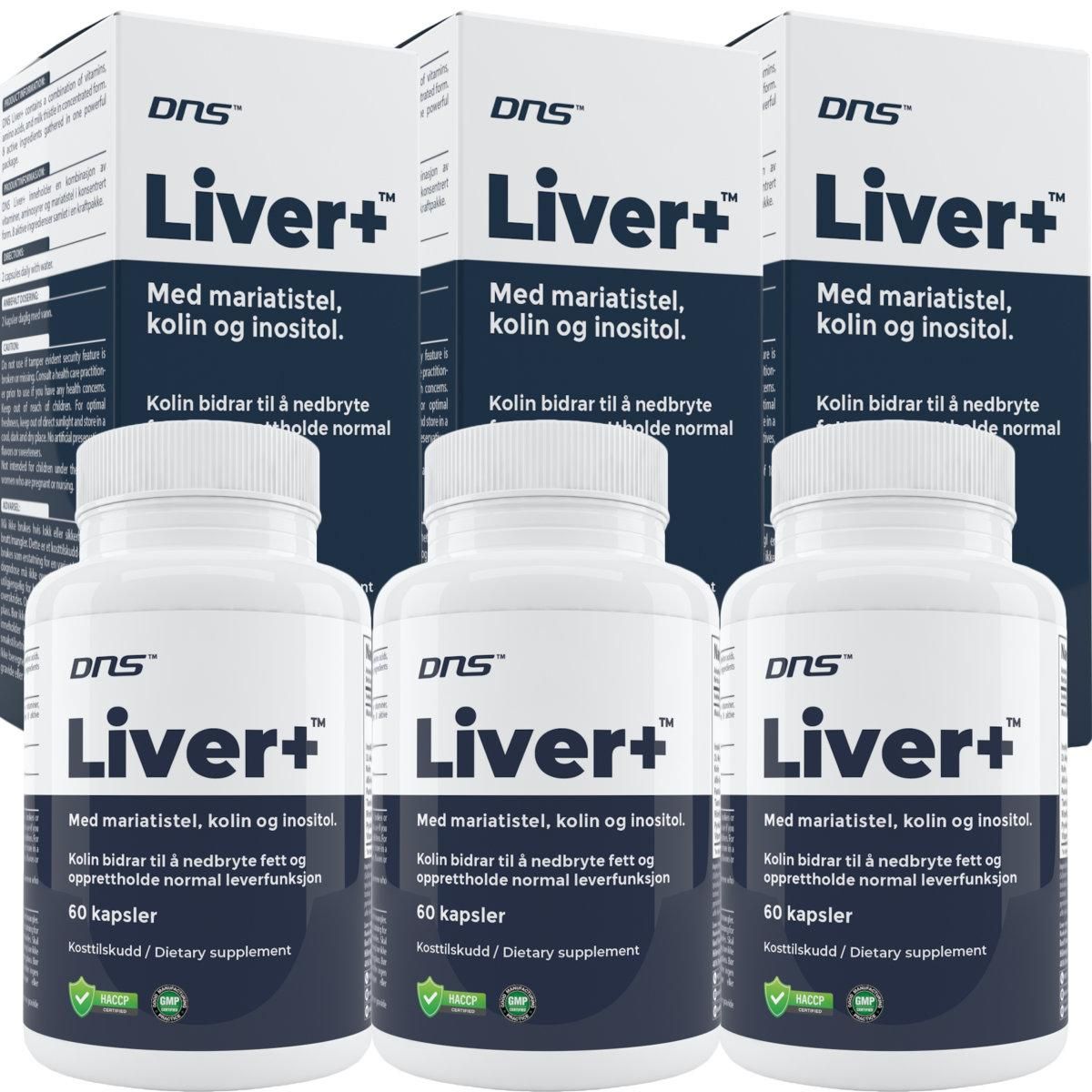3-pack Liver+™ Leverhelse - 3 x 60 kapsler