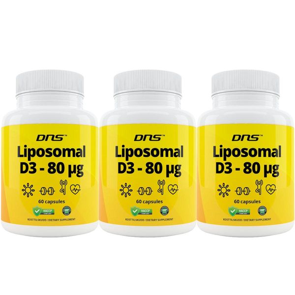 3-pack Liposomal D3 - 80 µg 3200 IU - 3 x 60 kapsler
