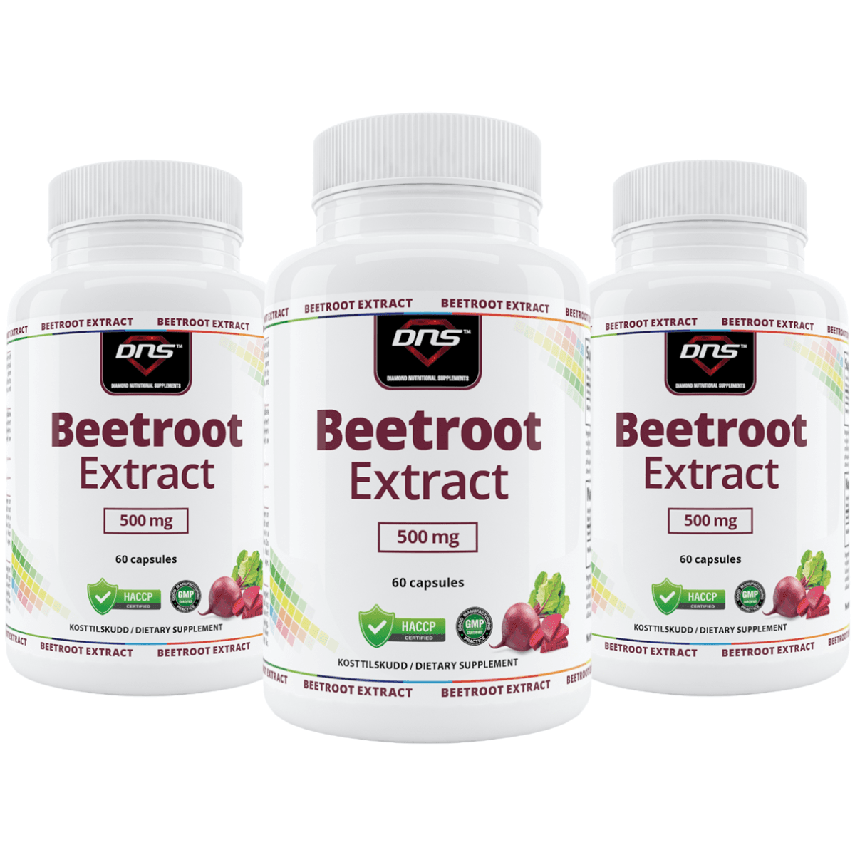 3-pack Beetroot Rødbete Extract - 3 x 60 kapsler