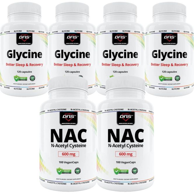 Hovedbilde GlyNAC Pakketilbud - Glycine & NAC i kapsler