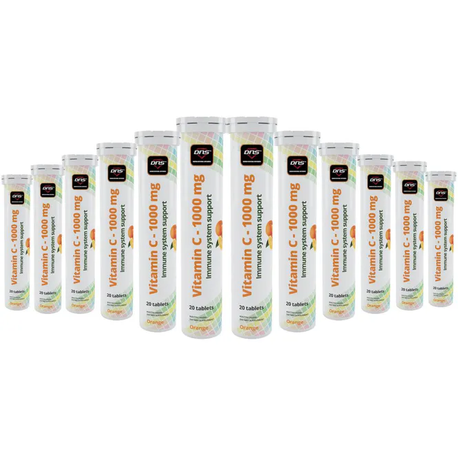 Hovedbilde 12-pack Vitamin-C 1000 mg - Orange - 12 x 20 Brustabletter