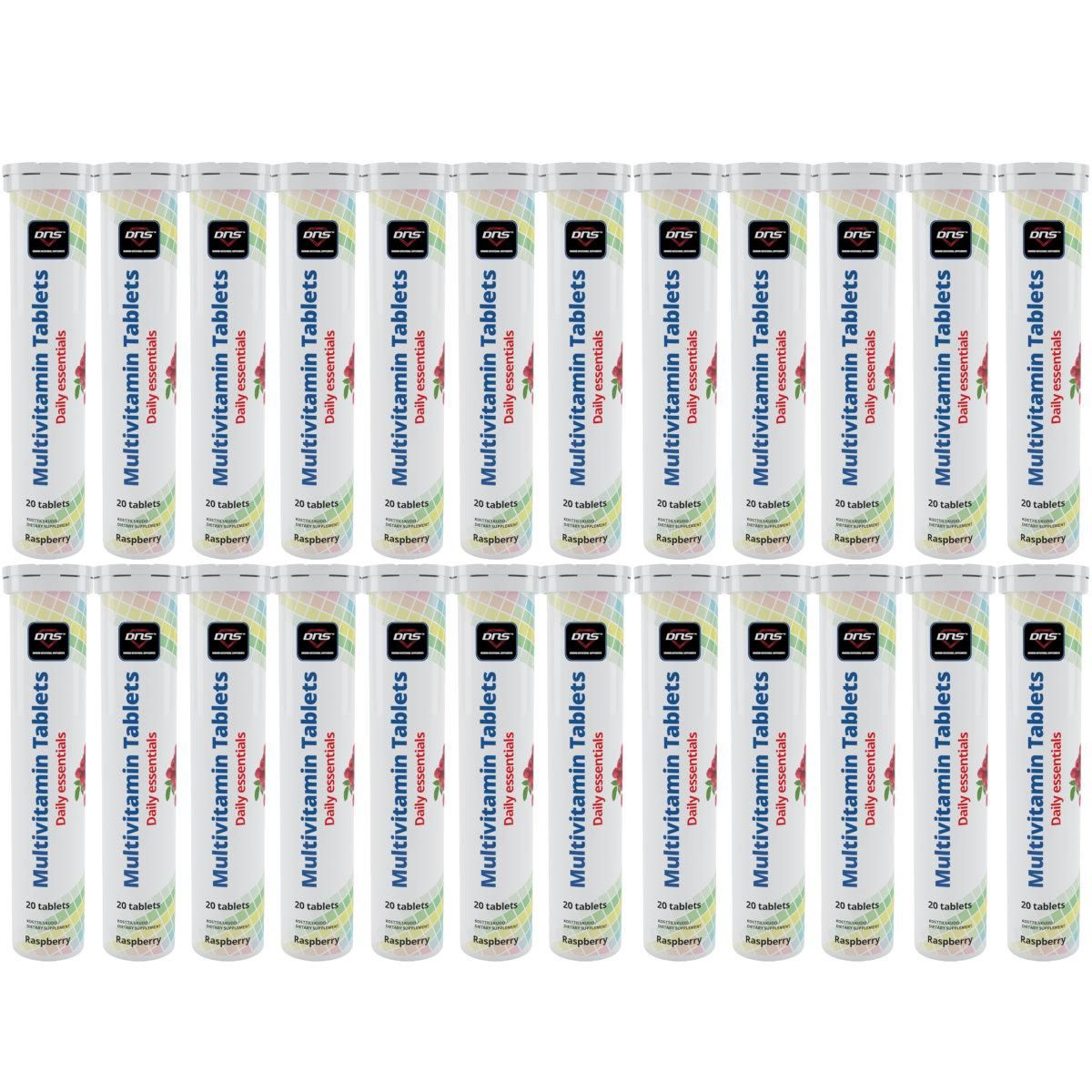 24-pack Multivitamin - Raspberry - 20 Brusetabletter