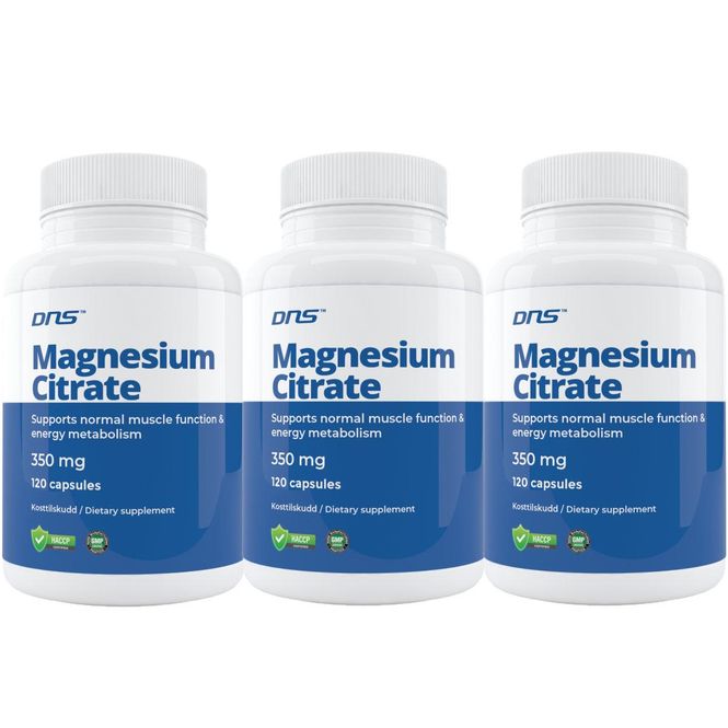 Hovedbilde 3-pack Magnesium Citrate - 3 x120 kapsler