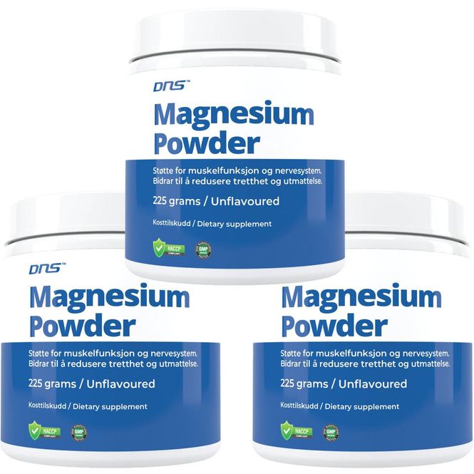 Hovedbilde 3-pack Magnesium Powder Natural - 3 x 225 gram