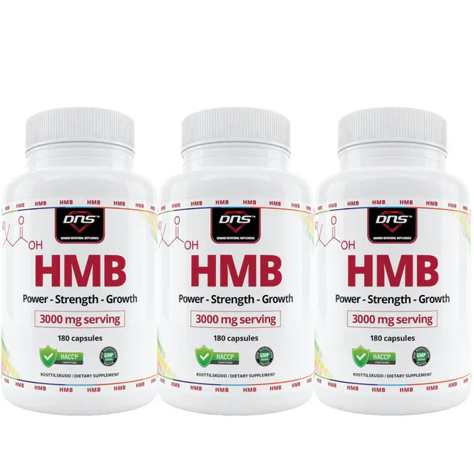 Hovedbilde 3-pack HMB - Beta-hydroxy-beta-methylbutyrat - 3 x 180 kapsler