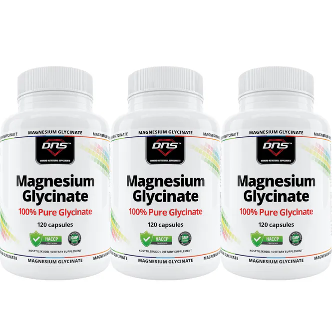 Hovedbilde 3-Pack 100% Magnesium Glycinate - 3 x 120 kapsler
