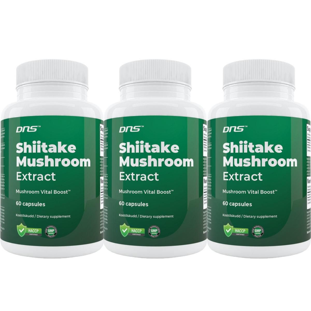 3-pack Shiitake Mushroom Extract - 3 x 60 kapsler