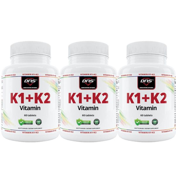 3-pack K1 + K2 Vitamin - 3 x 60 tabletter