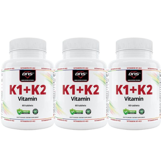 Hovedbilde 3-pack K1 + K2 Vitamin - 3 x 60 tabletter