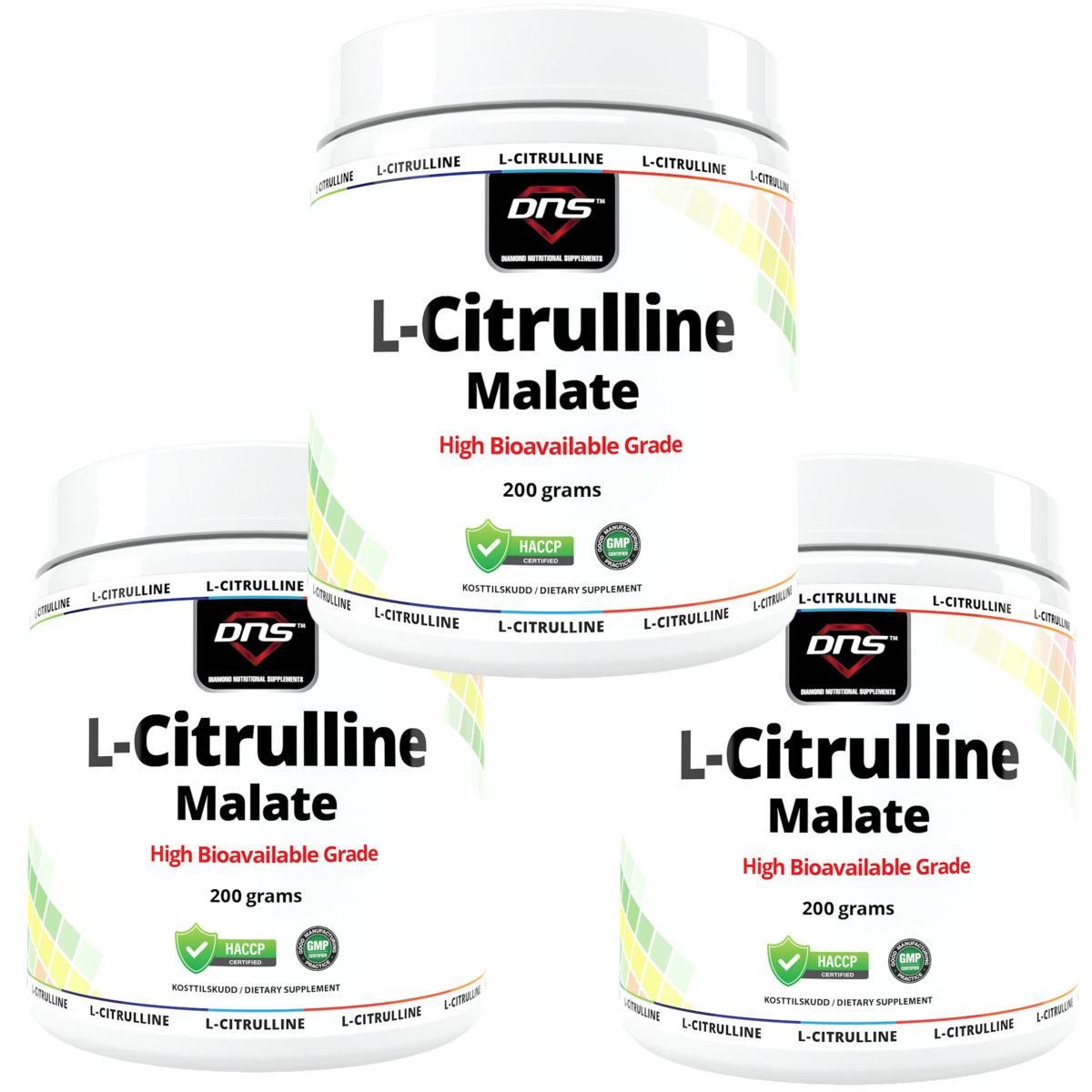 3-Pack L-Citrulline Malate - 3 x 200g