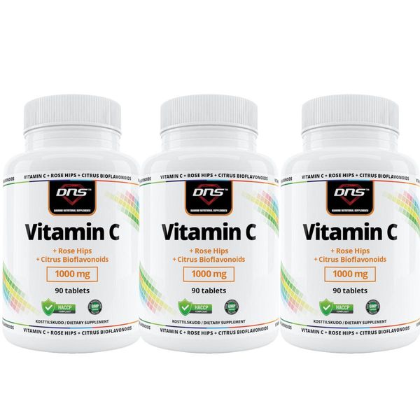 3-pack Vitamin C + Rose hips - 3 x 90 tabletter