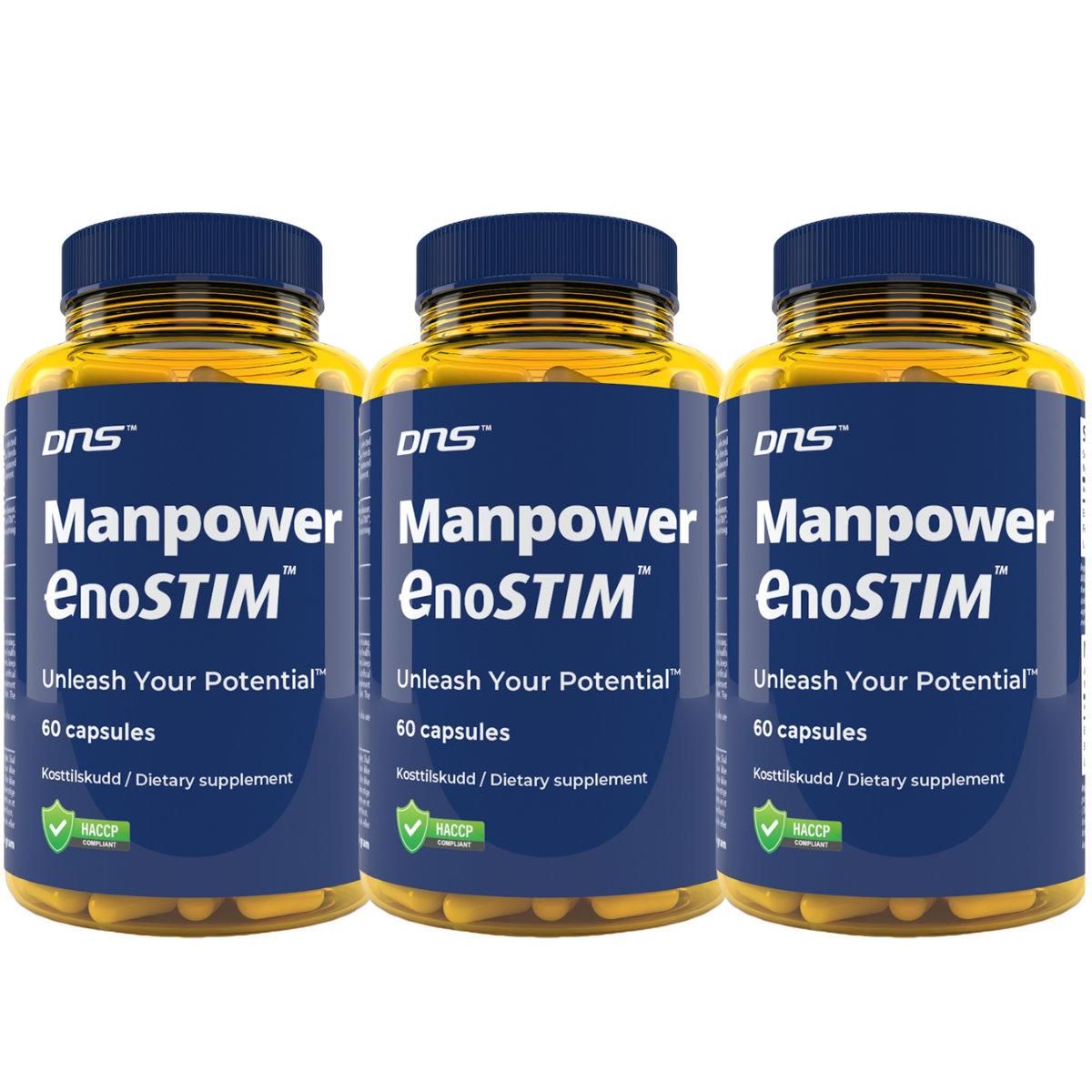 3-pack Manpower Enostim™ - 3 x 60 kapsler