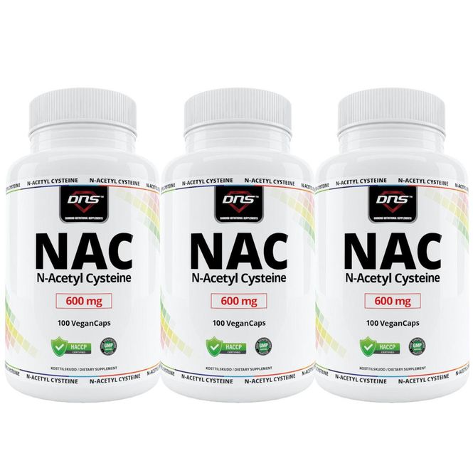Hovedbilde 3-pack NAC N-Acetyl Cysteine 600 mg - 3 x 100 kapsler