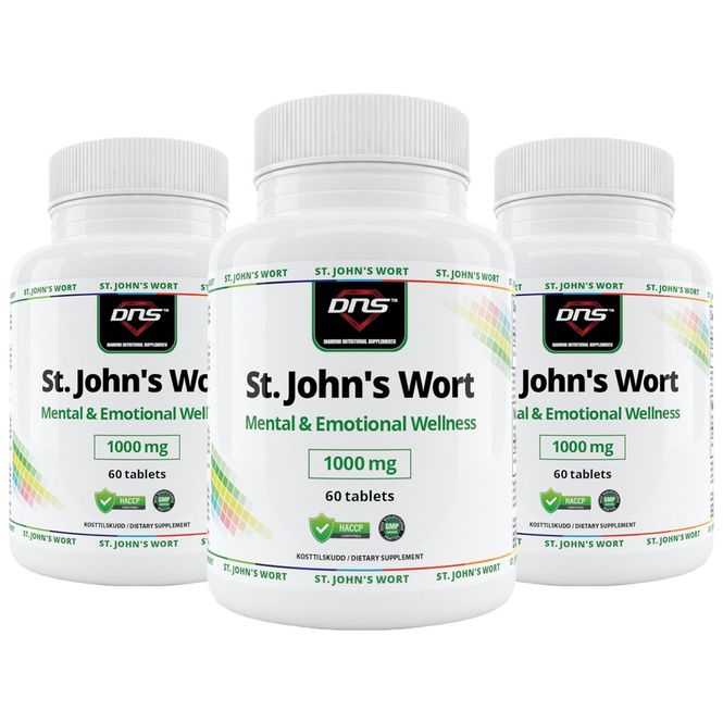 Hovedbilde 3-pack St. Johns Wort - Johannesurt Ekstrakt - 3 x 60 tabletter