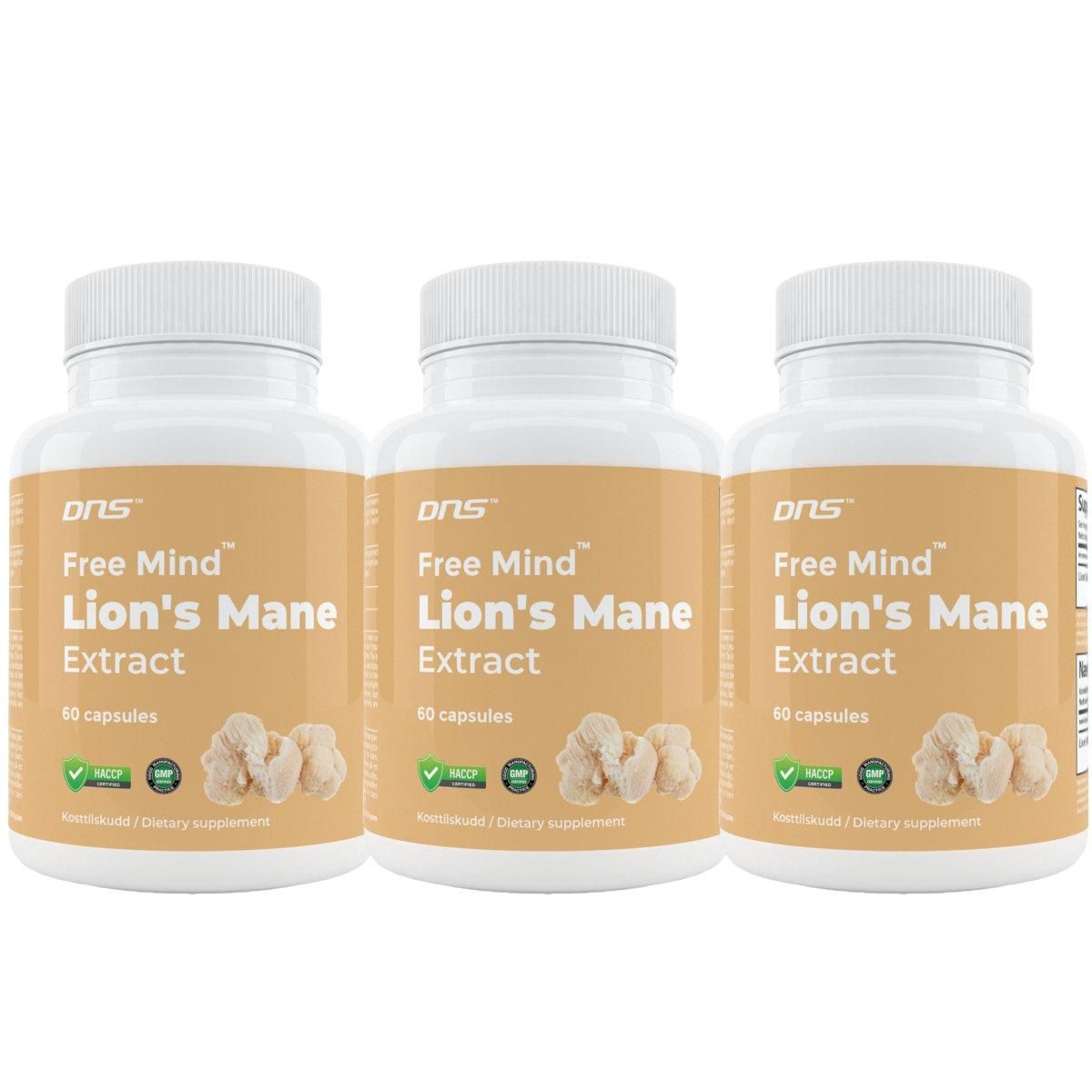 3-pack Lions Mane Extract - 3 x 60 kapsler