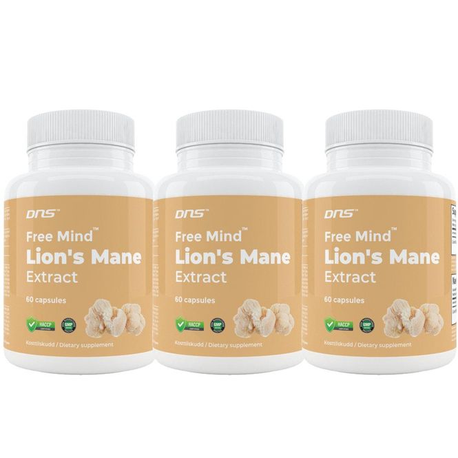 Hovedbilde 3-pack Lions Mane Extract - 3 x 60 kapsler