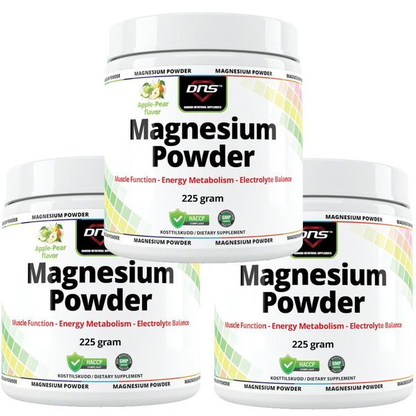 3-pack Magnesium Powder - Apple/Pear - 3 x 225 gram