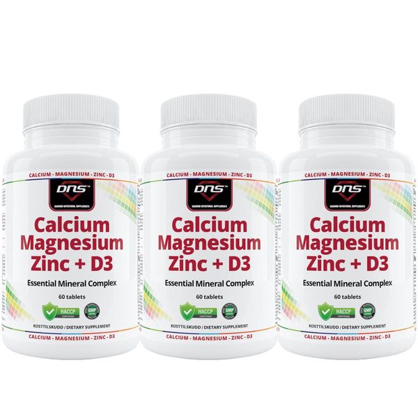 3-pack Calcium & Magnesium + Zinc + D3 - 3 x 60 tabletter