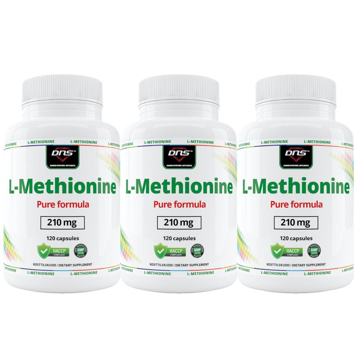 3-pack L-Methionine - 120 kapsler