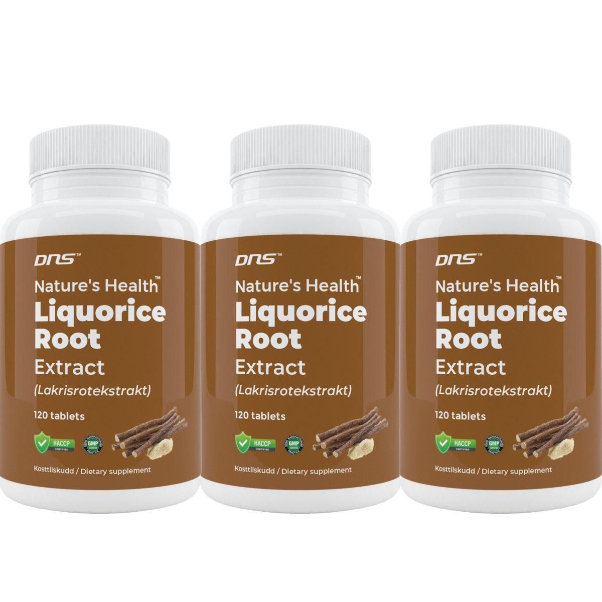 3-pack Liquorice Root Extract - Lakrisrotekstrakt - 3 x 120 tabletter