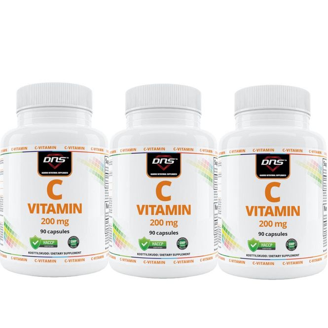 Hovedbilde 3-pack C-Vitamin 200 mg - 3 x 90 kapsler
