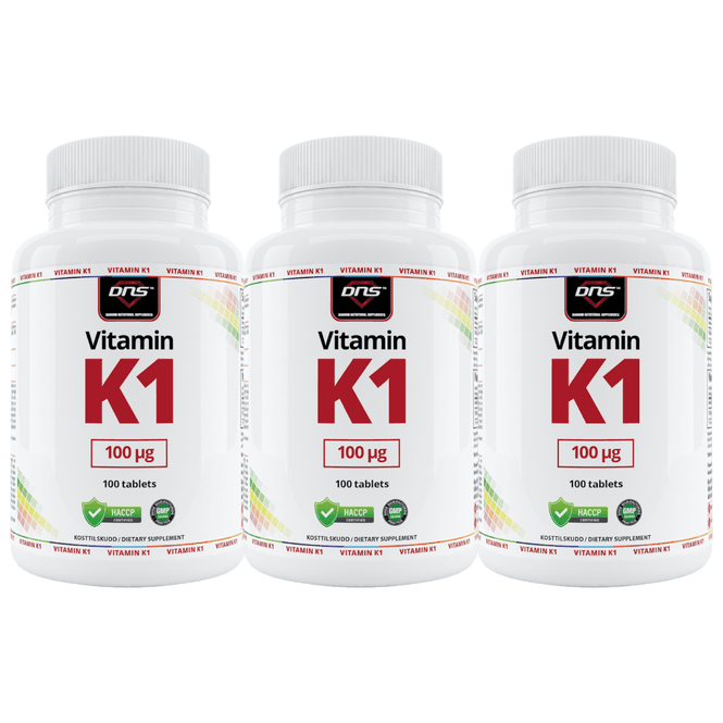 Hovedbilde 3-pack Vitamin K1 100 µg -  3 x 100 tabletter 