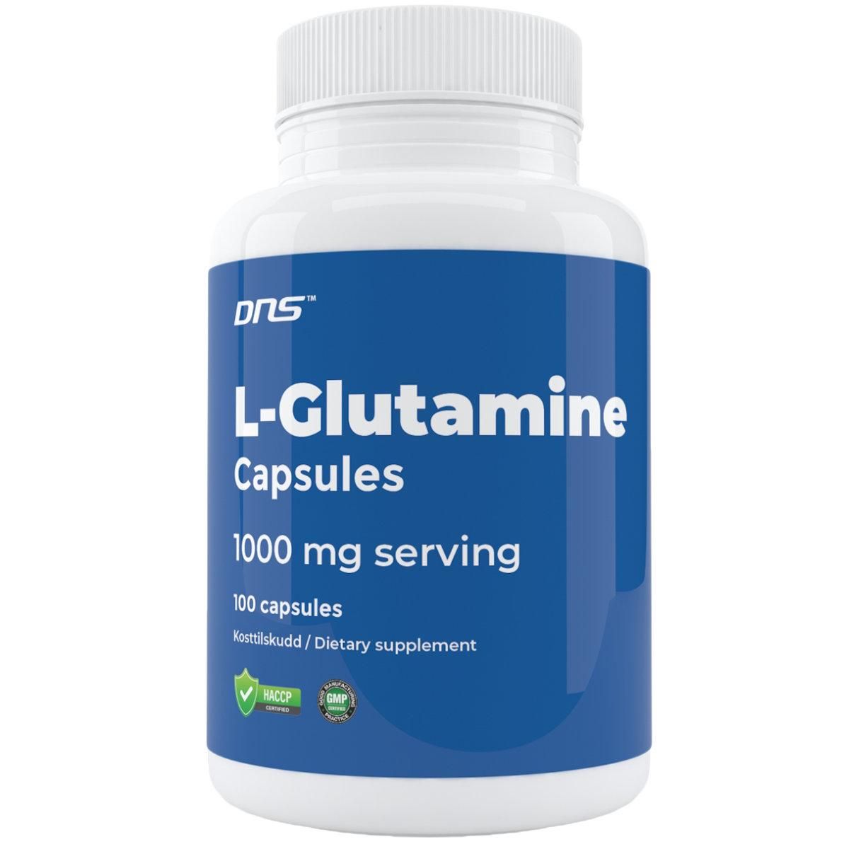 L-Glutamin Capsules - 100 kapsler