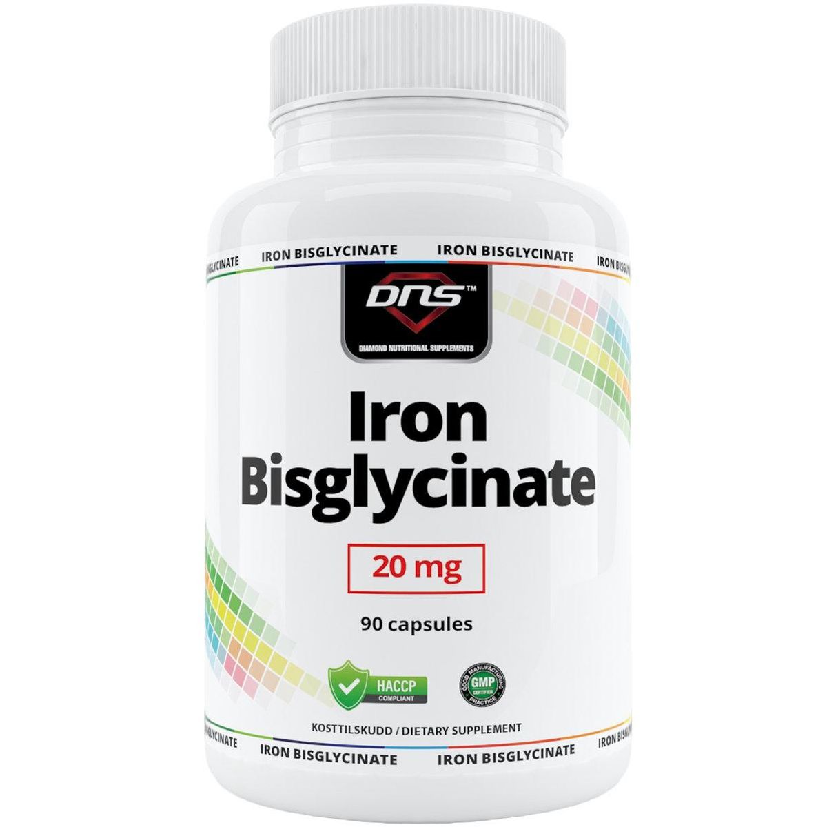 Iron Bisglycinate 20 mg - 90 kapsler