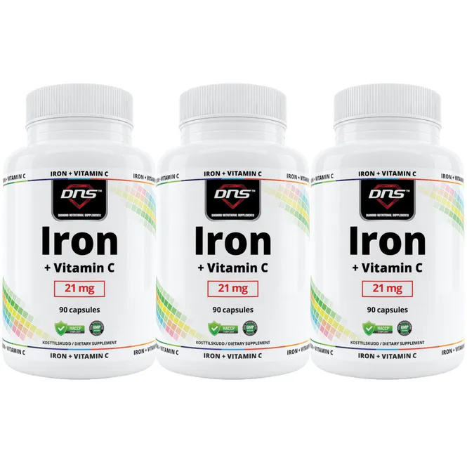 Hovedbilde 3-pack Iron + Vitamin C - 3 x 90 kapsler